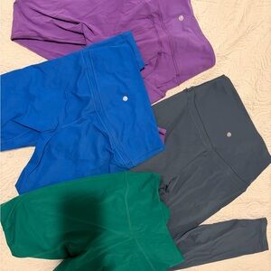 CRZ YOGA Women's Leggings in Purple, Blue, Green, and Gray